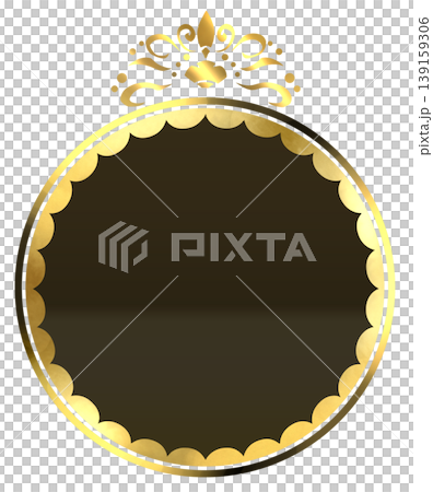 A chic black and gold emblem A chic black and gold emblem 139159306
