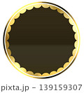金色と黒のシックな丸いエンブレム 139159307