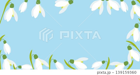 Spring background with snowdrops. Design concept for the protection of the environment, the arrival of spring 139159360