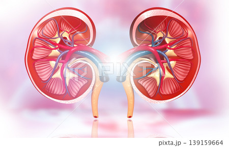 Human kidney cross section 139159664