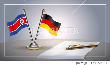 Small national flag of North Korea and Germany flag Relation, Template Vector Illustration Small national flag of North Korea and Germany flag Relation, Template Vector Illustration 139159964