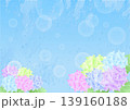あじさいの水彩タッチ背景 139160188