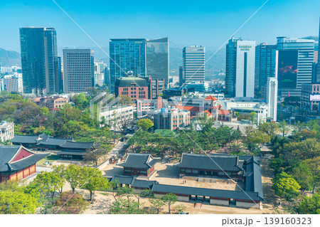 Seoul, South Korea - Apr. 12 , 2026 : Aerial view of Deoksugung Palace with modern skyscrapers in Seoul, South Korea Seoul, South Korea - Apr. 12 , 2026 : Aerial view of Deoksugung Palace with modern skyscrapers in Seoul, South Korea 139160323