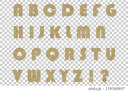文字 4 アルファベット 大文字 ストライプの紙のテクスチャー 139160697