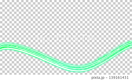 設計素材,以透明背景上綠色霓虹波浪線為特色。 設計素材,以透明背景上綠色霓虹波浪線為特色。 139161431