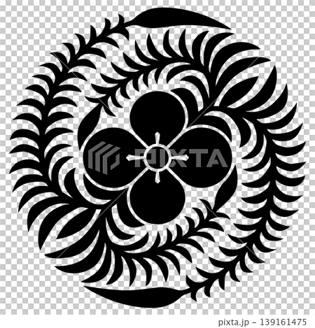 This is a family crest. It's called a modified rice field character with leaves. This is a family crest. It's called a modified rice field character with leaves. 139161475