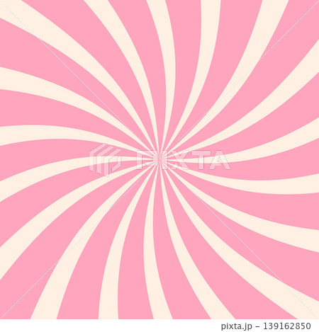 Cute Pink Swirl Sunburst Vector Background, Spiral Lollipop Candy Pattern in Soft Retro Pastel Colors Cute Pink Swirl Sunburst Vector Background, Spiral Lollipop Candy Pattern in Soft Retro Pastel Colors 139162850