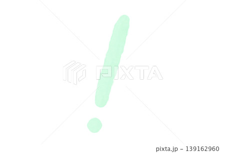 ピンクの水彩ビックリマーク手描きパステル背景装飾透過素材シンボル 139162960