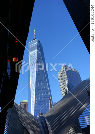 New York City urban scene with buildings 139163244