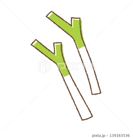 手描きのシンプルなねぎのイラスト 139163536