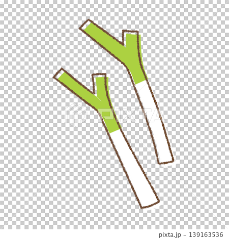 手描きのシンプルなねぎのイラスト 139163536