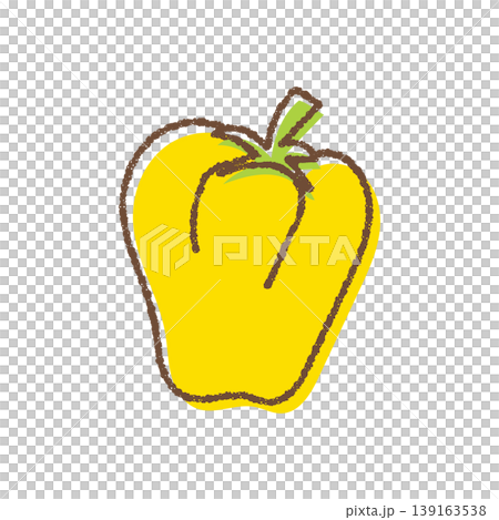 手描きのシンプルなパプリカのイラスト 手描きのシンプルなパプリカのイラスト 139163538