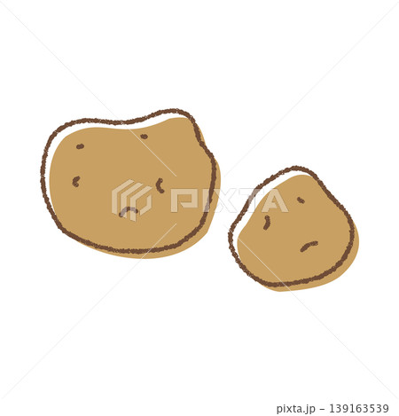 手描きのシンプルなじゃがいものイラスト 手描きのシンプルなじゃがいものイラスト 139163539