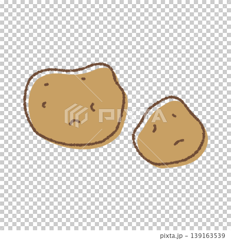 手描きのシンプルなじゃがいものイラスト 手描きのシンプルなじゃがいものイラスト 139163539