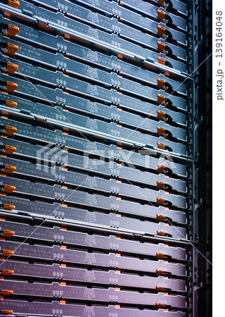 close-up of hard disk clusters used for large database close-up of hard disk clusters used for large database 139164048