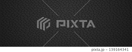 Dark cracked mosaic geometric texture pattern in black matte surface Dark cracked mosaic geometric texture pattern in black matte surface 139164341