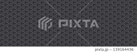 Hexagonal tile pattern, honeycomb texture style, dark gray 139164436