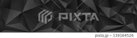 Angular low poly dark gray triangular geometric pattern 139164526