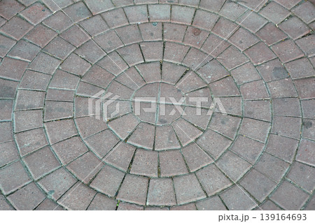 Circular Cobblestone Pavement Circular Cobblestone Pavement 139164693