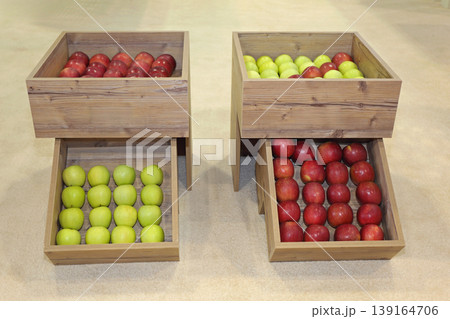 Red Green Apples Crates Red Green Apples Crates 139164706