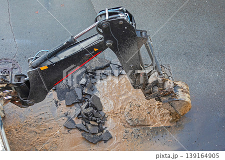 Backhoe Digger Machine Street 139164905