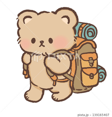 Cute Camping Bear Backpacker Clipart Kawaii Forest Adventure Bear With Hiking Backpack Outdoor Travel Illustration Cute Camping Bear Backpacker Clipart Kawaii Forest Adventure Bear With Hiking Backpack Outdoor Travel Illustration 139165407