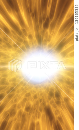 Golden radiant energy burst with bright white core and flowing flame-like rays, abstract sunlight explosion background with strong glow Golden radiant energy burst with bright white core and flowing flame-like rays, abstract sunlight explosion background with strong glow 139165536