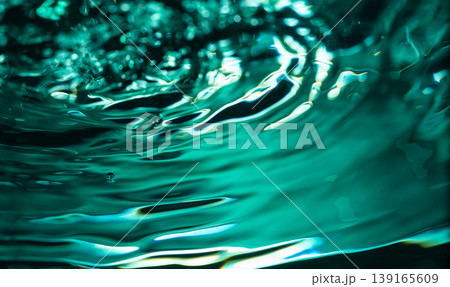 407.Teal Water Surface With Abstract Ripple Reflections 407.Teal Water Surface With Abstract Ripple Reflections 139165609