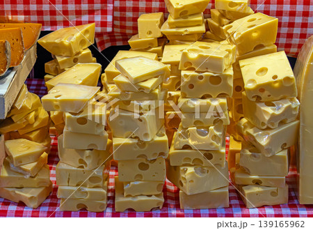 Emmental cheese market Emmental cheese market 139165962