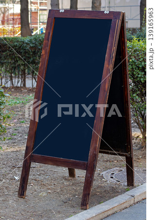 Empty blackboard on street Empty blackboard on street 139165963