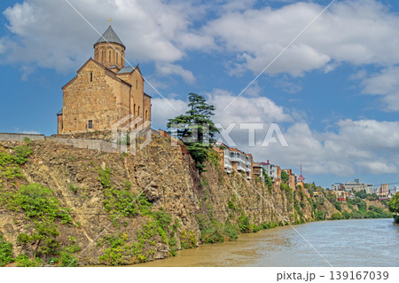 Virgin Mary Metekhi church in Tbilisi Virgin Mary Metekhi church in Tbilisi 139167039
