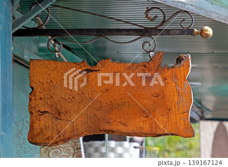 Wooden decorative plate in city Wooden decorative plate in city 139167124