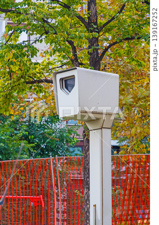 Traffic speed camera on a street Traffic speed camera on a street 139167252