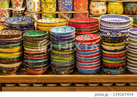 Colorful bowls sold on market 139167454
