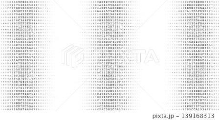 Triptych Binary Streams - Symmetric Data Columns and Digital Information Voids 139168313