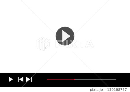 動画プレイヤーの操作画面素材 動画プレイヤーの操作画面素材 139168757