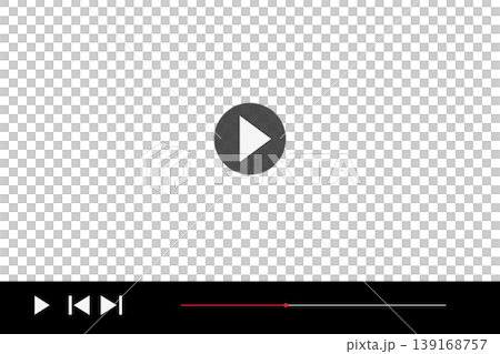 動画プレイヤーの操作画面素材 動画プレイヤーの操作画面素材 139168757