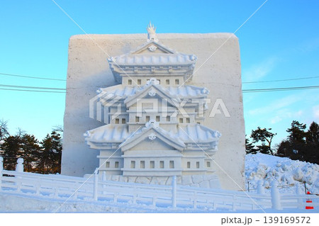 【青森県弘前市】弘前雪灯籠まつり2026 弘前城の雪像 【青森県弘前市】弘前雪灯籠まつり2026 弘前城の雪像 139169572