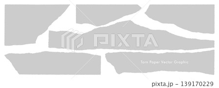 破れた紙のベクター・グラフィック素材(Grey) 破れた紙のベクター・グラフィック素材(Grey) 139170229
