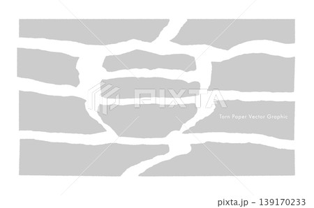 破れた紙のベクター・グラフィック素材（Grey） 139170233