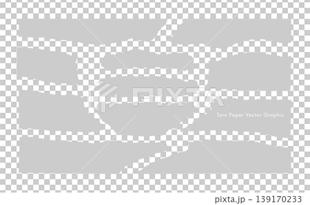 破れた紙のベクター・グラフィック素材（Grey） 139170233