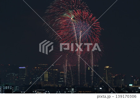 花火大会　淀川花火大会　夏の風物詩　大阪府 139170306