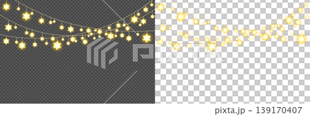 星型のストリングライト。ペンダントライト。かわいいLED電飾。 星型のストリングライト。ペンダントライト。かわいいLED電飾。 139170407