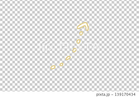 Hand-drawn style upward-pointing dot arrow (yellow, line drawing) - for presentations, flyers, and social media. Hand-drawn style upward-pointing dot arrow (yellow, line drawing) - for presentations, flyers, and social media. 139170434
