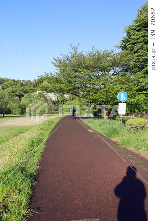 朝の広瀬川河川敷の風景 139170682