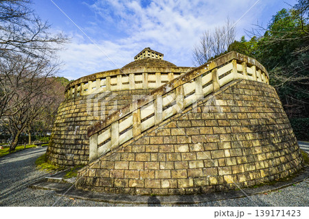 冬の化野念仏寺 仏舎利塔 冬の化野念仏寺 仏舎利塔 139171423