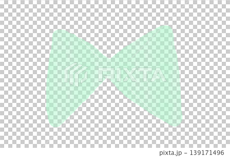 ピンクの水彩リボン蝶結び手描きパステル背景装飾フレーム透過素材ガーリー 139171496