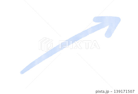 ピンクの水彩斜め矢印手描きパステル背景装飾透過素材ポインターダイアゴナル 139171507