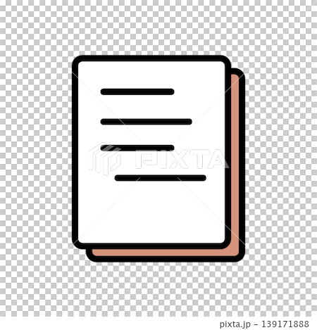 重なった書類アイコン・シンプルで使いやすいドキュメントデザイン 139171888