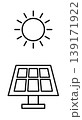 スタンド型の太陽光発電パネルのアイコン 白黒線画のベクターイラスト スタンド型の太陽光発電パネルのアイコン 白黒線画のベクターイラスト 139171922